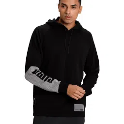 Puma Graphic Knit Black Hooded Sweatshirt image 1