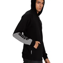 Puma Graphic Knit Black Hooded Sweatshirt image 3