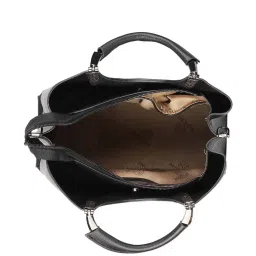 Mochi Black Solid Medium Handbag image 4