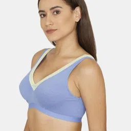 Rosaline by Zivame Blue Non-padded Bra image 3
