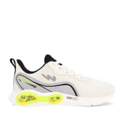 Campus Kids FUN-CH Off-White & Fern Green Running Shoes image 1