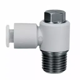 SMC KGV Series Elbow Fitting, 4 mm to M5 x 0.8, Threaded-to-Tube Connection Style, KGV04-M5-image-0