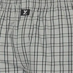 XYXX Blue & Grey Check Boxers - Pack of 2 image 4