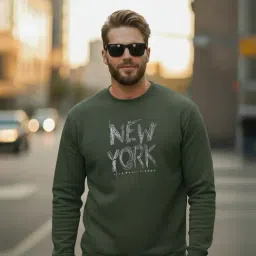 Mack Jonney Green Regular Fit Printed Sweatshirt-image-96