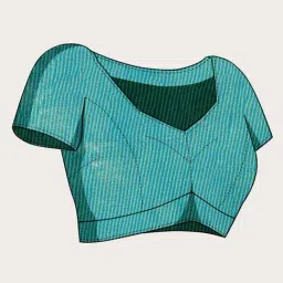 Anjaneya Sarees Blue Silk Woven Saree With Unstitched Blouse image 4