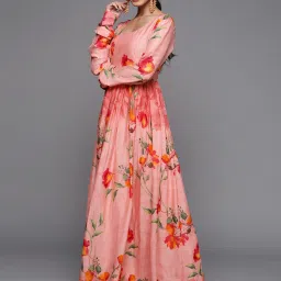 KSUT Pink Printed Anarkali Kurta image 3