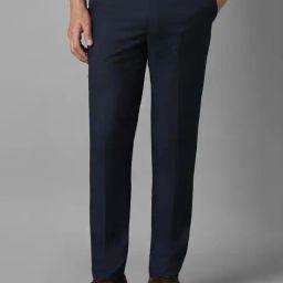 Louis Philippe Navy Slim fit Solid Formal Trouser-picture-2