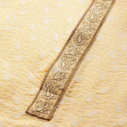 Sojanya Beige Silk Regular fit Embroidery Kurta image 4