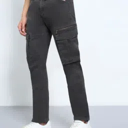 Sf Jeans By Pantaloons Blue Straight Fit Cargo Jeans image 3