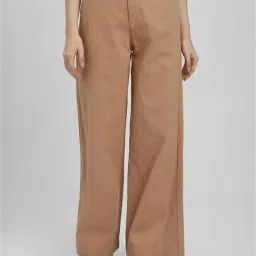 Forever 21 Brown Cotton Regular Fit Mid Rise Pants-picture-25