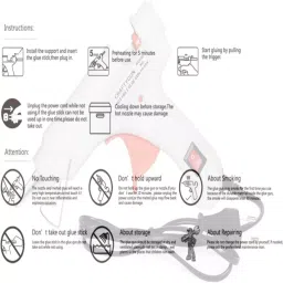 CRAFTYGUN 20 W Mini Glue Gun with 20 Sticks White 7 mm Stick Diameter, SH_WHHITEE--MINI-20-STKKS-20WT image 5