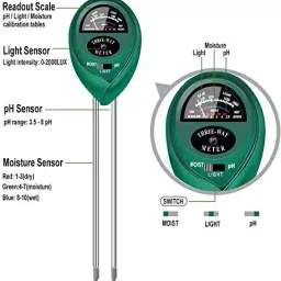 Yoyomax Soil Test Kit pH Moisture Meter Plant Water Light Tester Testing Kits Garden Plants image 3