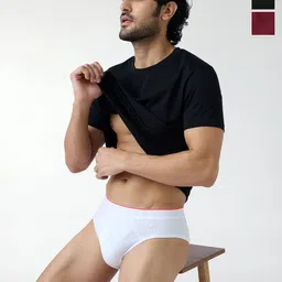 XYXX Pack Of 3 Cotton Anti Microbial Basic Briefs XYBRF3PCKN862-picture-31