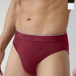 XYXX Pack Of 3 Cotton Anti Microbial Basic Briefs XYBRF3PCKN862-image-55