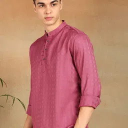FUBAR Men Geometric Printed Daily Straight Short Kurta image 3