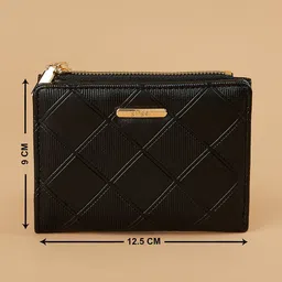 Ginger by Lifestyle Women Checked PU Two Fold Wallet image 3