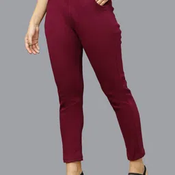 Valles365 by S.C. Women Pack of 2 Slim Fit Mid-Rise Woolen Trouser image 2