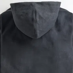 Cherry Crumble By Nitt Hyman Full Sleeves Penguin Detailed Fleece Hooded Sweatshirt - Grey image 5