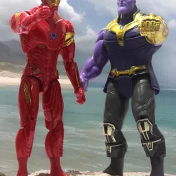 WOW Toys Delivering Joys of Life Combo of Steel Man Super Hero and Villain Action Figure - Red & Black image 4