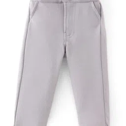 Babyhug Half Sleeves T-Shirt & Pant Set with Bow Applique & Waistcoat Detailing Solid Colour - Black & Grey image 5