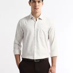 Arrow Men Slim Fit Windowpane Checks Checked Casual Shirt image 3