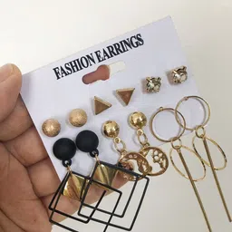 Zaphariq Set Of 6 Gold-Plated Spherical Studes image 5