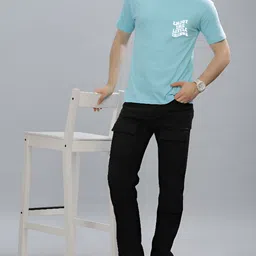 FALTU.CO Men Typography Printed Round Neck Pure Cotton Oversized T-shirt image 4