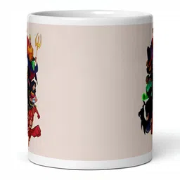 Mr UVD White & Black Graphic Printed Ceramic Glossy Mug 350 ml image 3