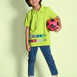 NUSYL Boys Printed Polo Collar T-shirt image 4