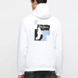 Pepe Jeans White Regular Fit Hooded Sweatshirt image 2