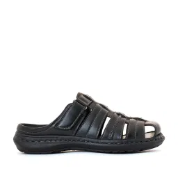 khadim Softouch by Khadims Men's Black Fisherman Sandals image 2