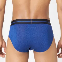 Macroman M-Series Blue Regular Fit Printed Briefs - Pack Of 2 image 2