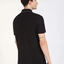 Calvin Klein Jeans Black Cotton Regular Fit Polo T-Shirt image 2