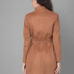 Crimsoune Club Brown Regular Fit Wrap Coat image 2