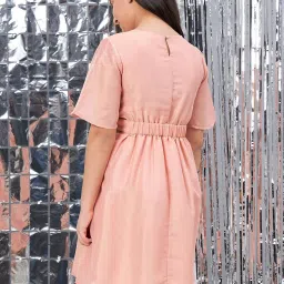 StyloBug Girls Peach Dress image 2