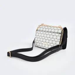 Code by Lifestyle Black Printed Sling Handbag image 2