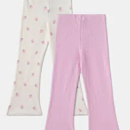 R&B Kids Multi Printed Slim Fit Leggings (Pack of 2) image 2