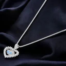 crash.club By CKC 925 Silver Evil Eye Heart Pendant-picture-43