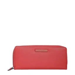 Caprese Sophia Red Faux Leather Solid Zip Around Wallet image 2
