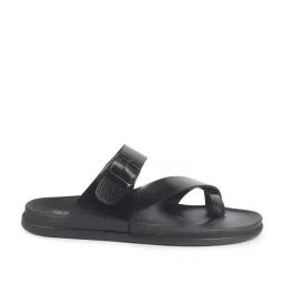 Fausto Men's Black Cross Strap Sandals image 2