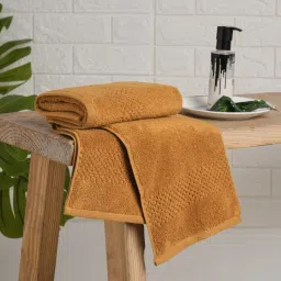 Spaces Hygro Solid Brown 600 GSM Cotton Hand Towel image 2