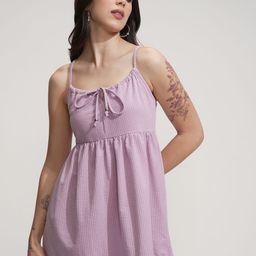 Tokyo Talkies Self Design Shoulder Straps Fit & Flare Mini Dress-picture-41