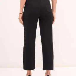 SALT Attire Black Plain Trousers image 2