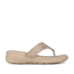 Inc.5 Women's Beige Thong Wedges image 2