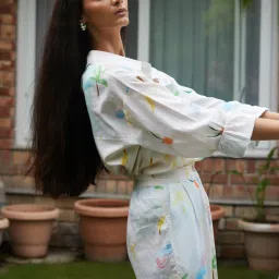 Happi Space Multicolored Gilli Shirt In Palm Print image 2