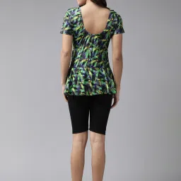 Aarika Black Printed Swim Suit image 2