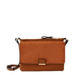 Accessorize London Cassie Tan Textured Small Sling Handbag-picture-1