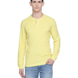 Basics Yellow Henley T-Shirt image 1