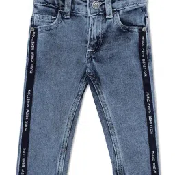 United Colors of Benetton Kids Blue Solid Jeans-picture-34