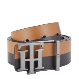 Tommy Hilfiger Tan & Black Leather Reversible Belt for Men-picture-21